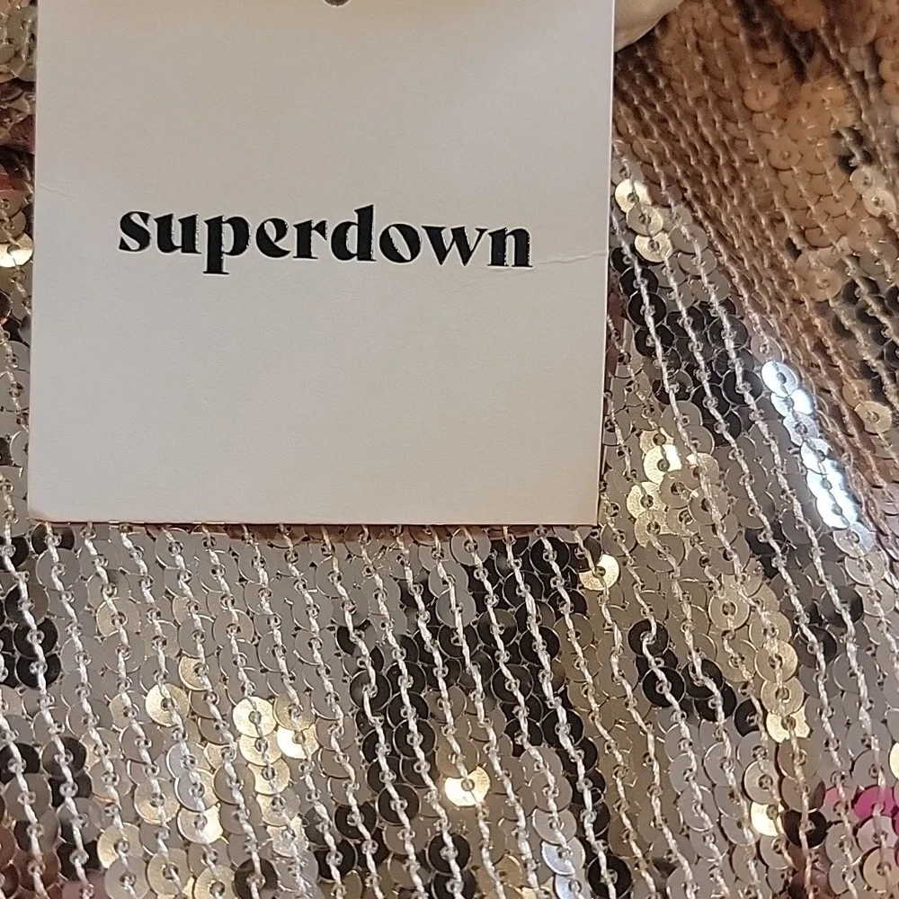 Superdown Cicely Mini Dress Rose Gold Large
